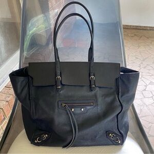 Balenciaga Papier Flap Tote Bleu Roi